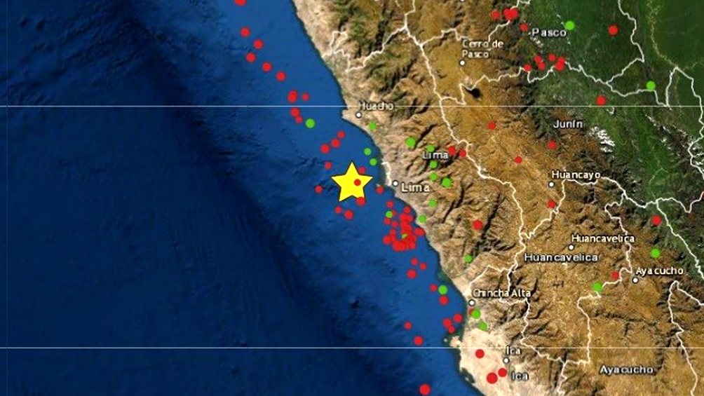 A strong earthquake was felt in Lima and the central coast of Peru