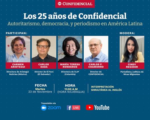 CONFIDENCIAL celebrates 25 years talking with four great Latin American journalists