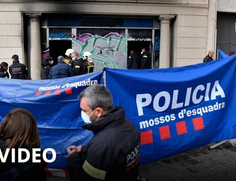 Four dead in a fire in an abandoned office in Barcelona