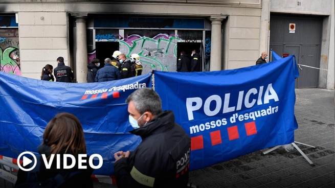 Four dead in a fire in an abandoned office in Barcelona