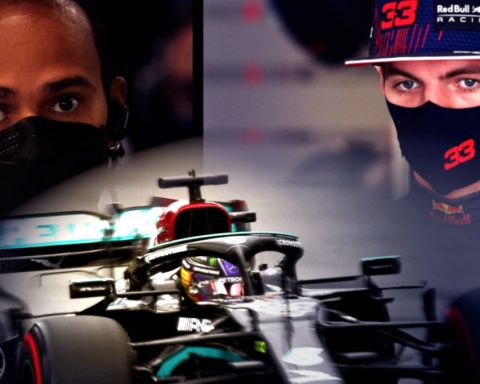 The controversial disqualification of Lewis Hamilton for an illegal DRS with penalty for Verstappen