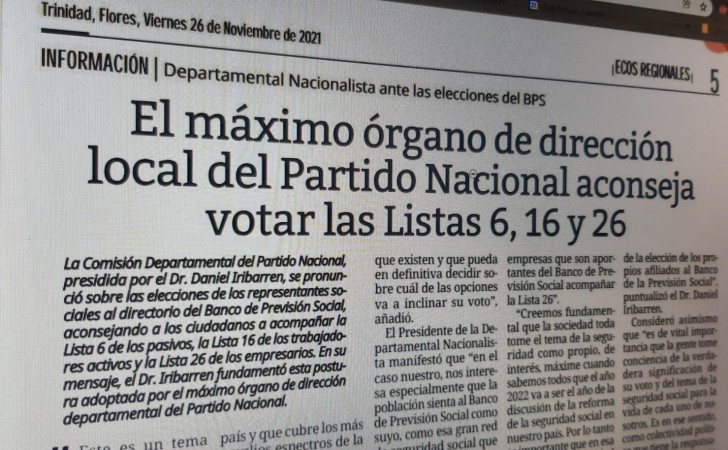 They denounce that the PN violated the electoral ban by proselytizing the Un Solo Uruguay list