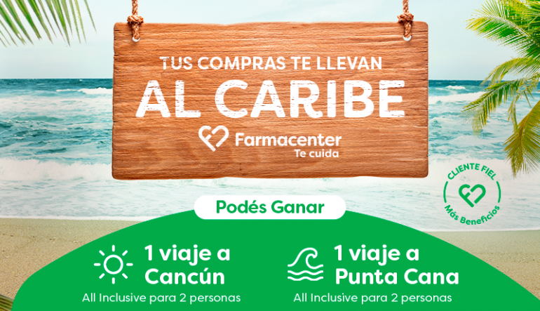 At Farmacenter, your purchases take you to the Caribbean