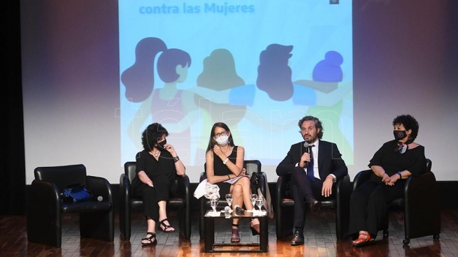 Cafiero and Gómez Alcorta presented the protocols against violence