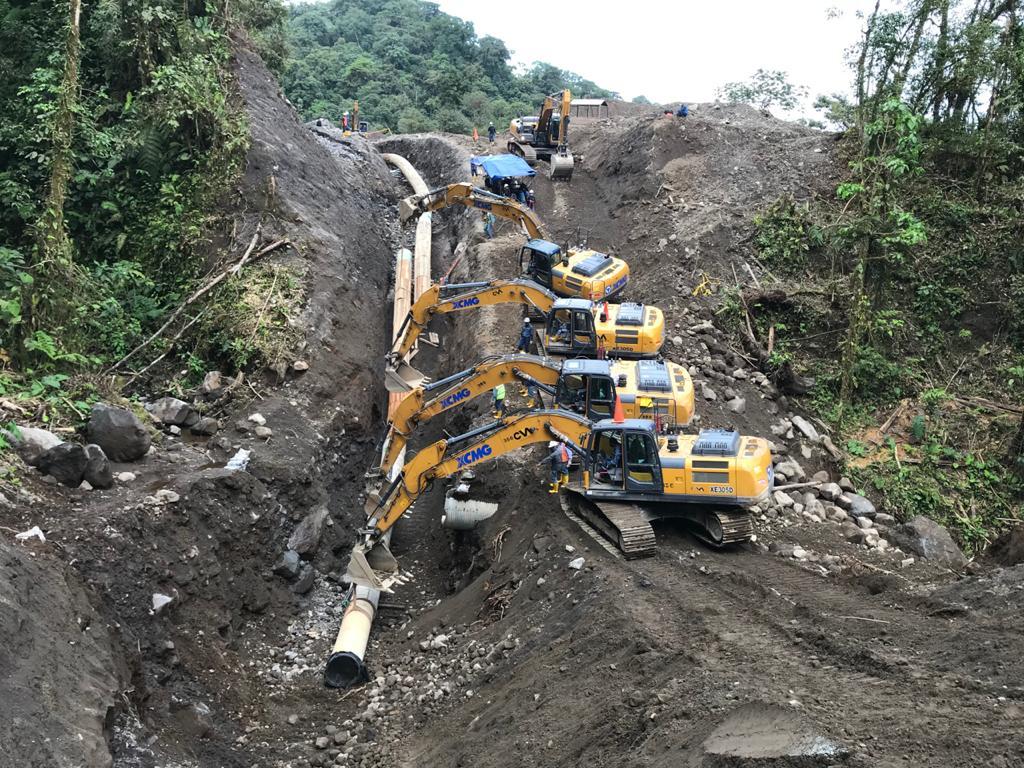 Erosion of the Coca River advances and affects the E45 road again