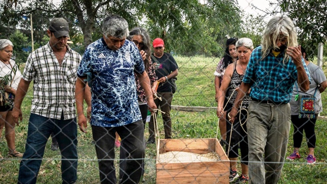Seven ancestors restored to the indigenous community of Punta Querandi were reburied
