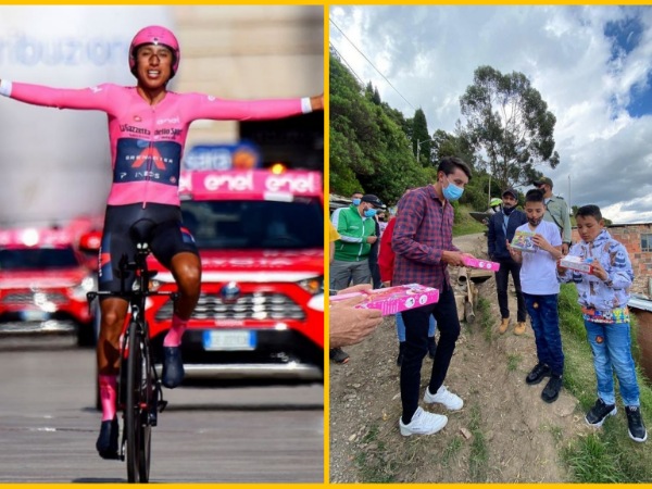 El ciclista Egan Bernal llevará regalos a los niños de Zipaquirá