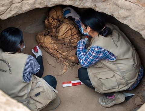 They found a pre-Inca mummy in Peru tied with ropes