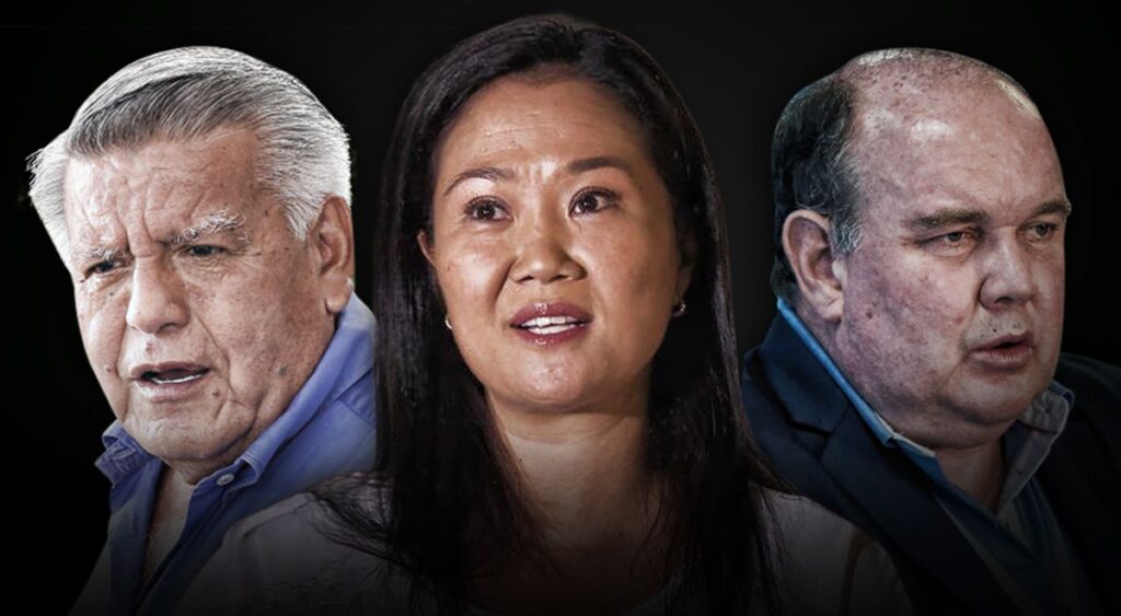 César Acuña, Keiko Fujimori and Rafael López Aliaga stand out in negative image