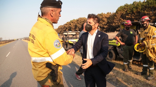 Kicillof: "Here a fire was contained that was dramatic"