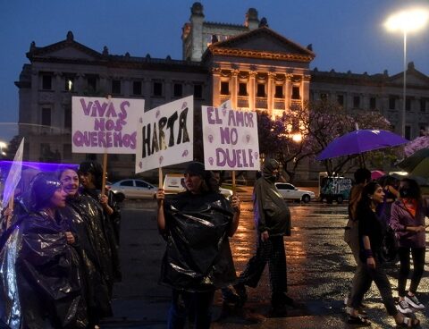 Mass demonstrations in Uruguay in protest against a gang rape