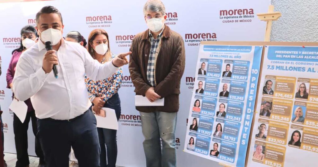 Morena in CDMX denounces 17 PAN leaders for "double" in mayors