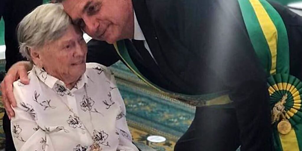 President Jair Bolsonaro arrives in Eldorado for his mother's wake