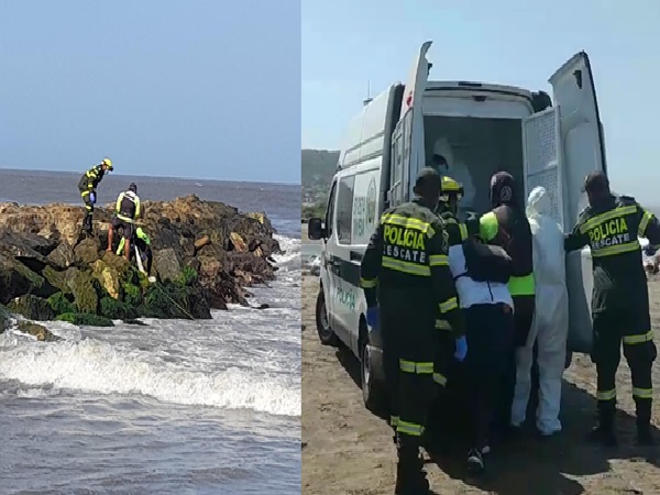 The search is over: They find the body of a young man who drowned on the beaches of Puerto Colombia