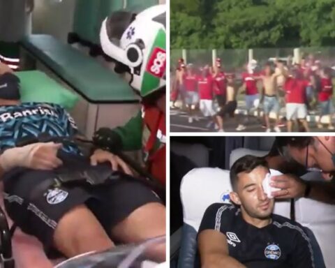 Brutal stoning of the Gremio bus by International fans: they left injured