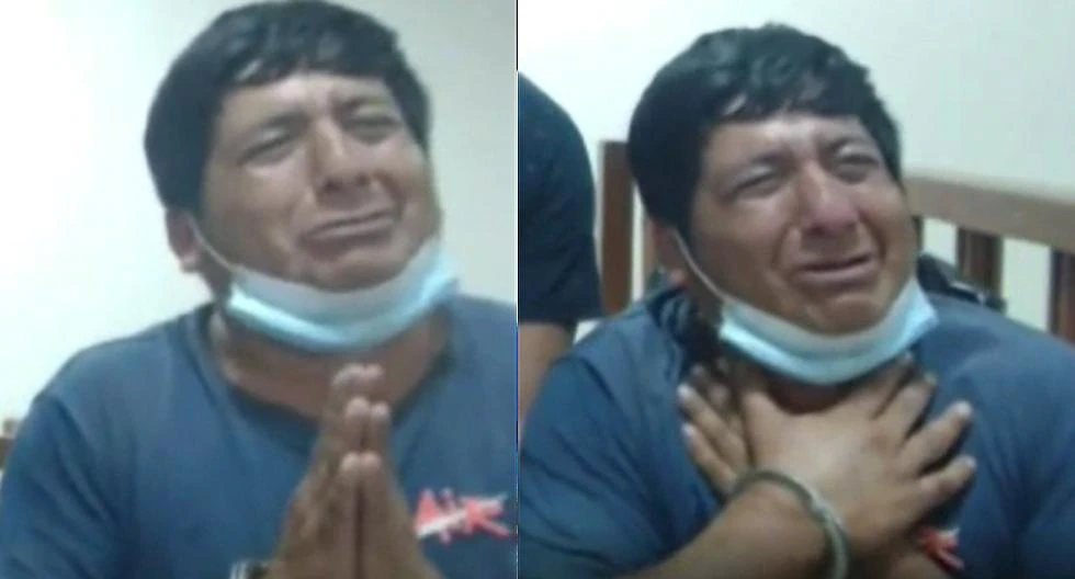Chimbote: thief breaks down in tears and kneels before the judge so as not to receive preventive detention (VIDEO)