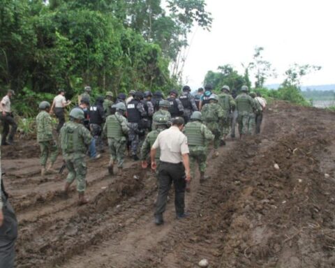 HECHO. En Napo se desarrolló el último mega operativo contra la actividad ilícita