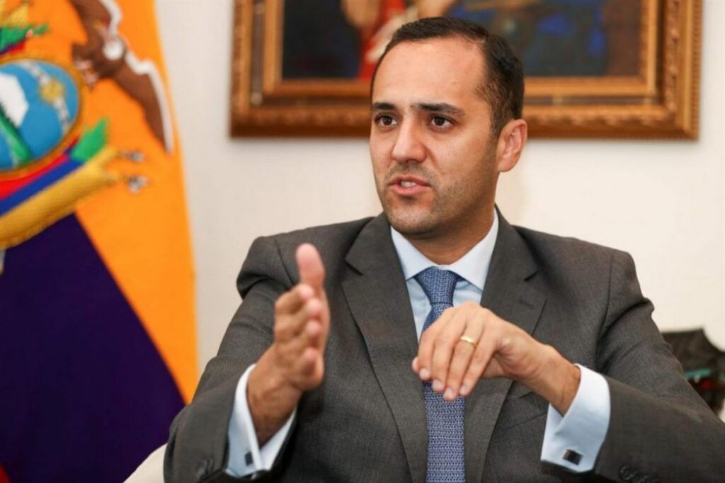 Juan Carlos Holguín, canciller de Ecuador.