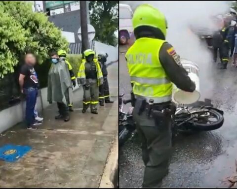 En Ibagué asaltantes agradecieron a la Policía por salvar su moto: la gente quería quemarla pero apagaron el fuego