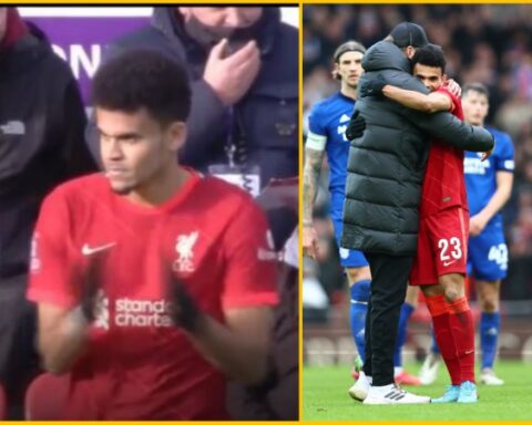 Luis Díaz, llegando y jugando, entre aplausos el colombiano debutó con Liverpool