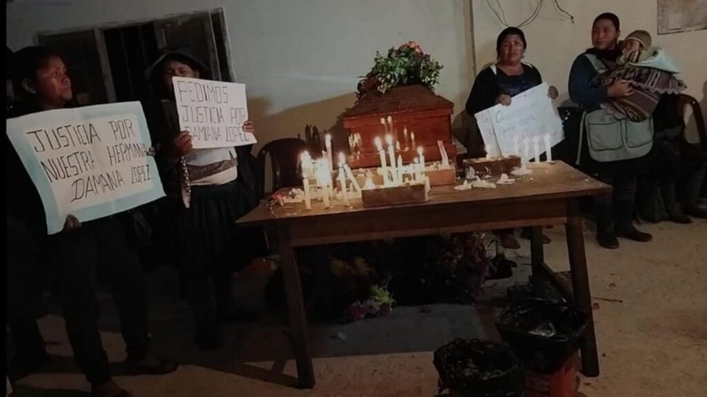 Mourning in Colomi for the feminicide of Damiana, four children remain orphaned