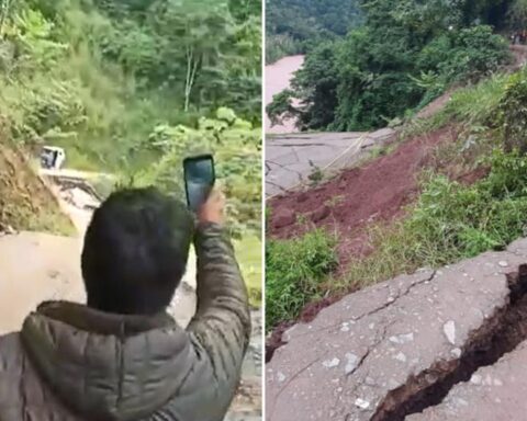 Part of the hill falls before the eyes of carriers and 40 towns in the Central Selva are isolated (VIDEO)