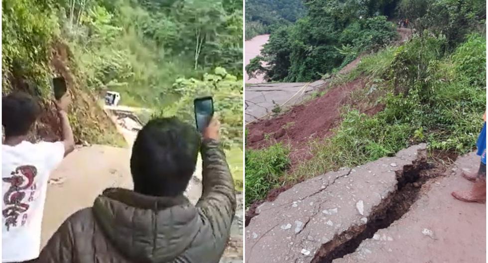 Part of the hill falls before the eyes of carriers and 40 towns in the Central Selva are isolated (VIDEO)