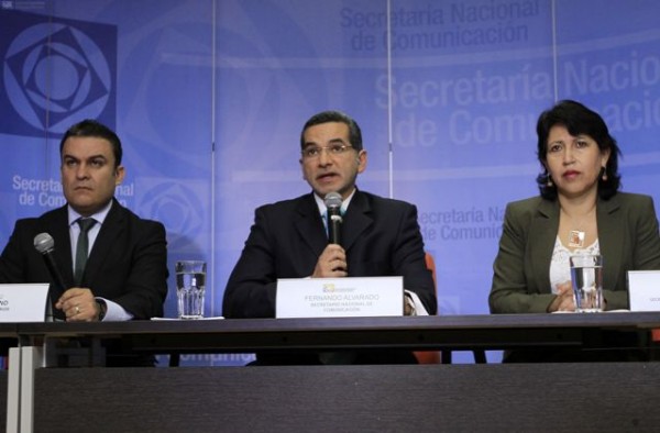 Fernando Alvarado (c) fue Secretario de Comunicación durante el gobierno del ex presidente Rafael Correa.