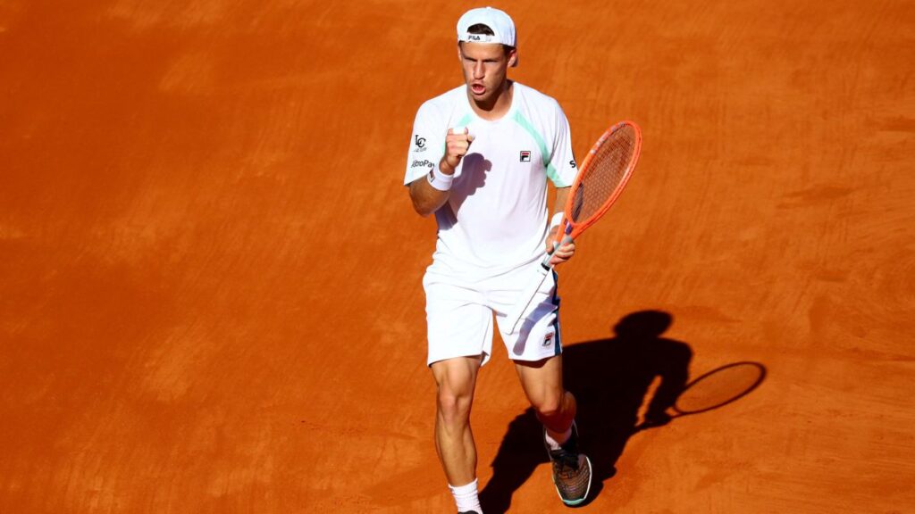 Tennis - ATP 250 - Argentina Open - Buenos Aires Lawn Tennis Club, Buenos Aires, Argentina - February 13, 2022 Argentina's Diego Schwartzman reacts during the final REUTERS/Matias Baglietto