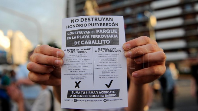 Setback for Larreta: they ordered to suspend the work of the linear park in Caballito