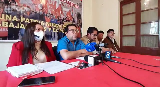 Rueda de prensa de los integrantes del Frente Popular donde anunciaron protestas.