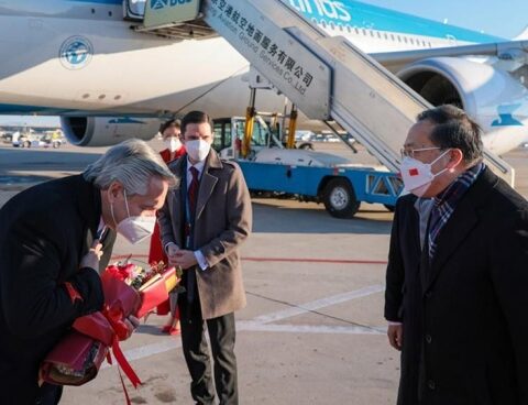 The President arrived in China to meet with Xi Jinping