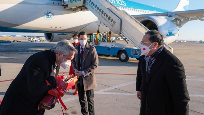 The President arrived in China to meet with Xi Jinping