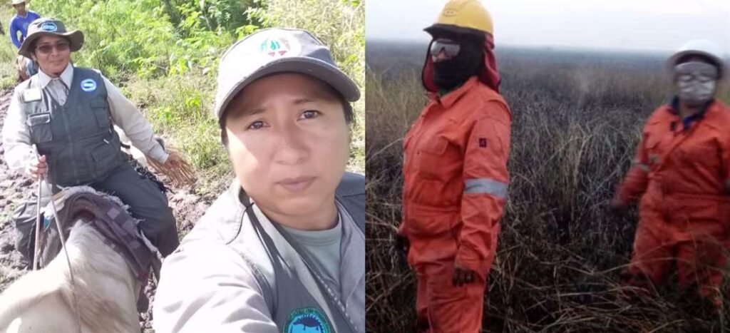 They denounce discrimination and mistreatment of female park rangers in the Otuquis National Park