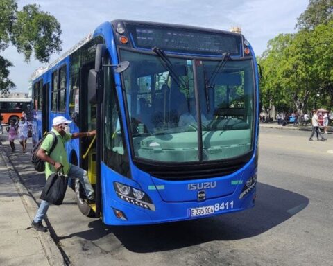 Three weeks after arriving in Cuba, Japanese buses tour Havana