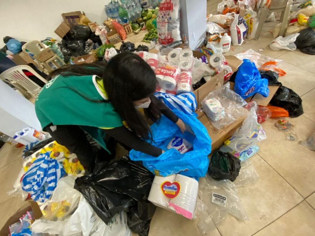 What is donated less and what is needed after the flood in Quito