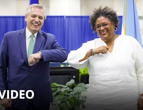 With cooperation as the axis, Fernández met with the Prime Minister of Barbados