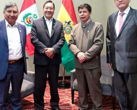 Arce holds a bilateral meeting with the president of Peru, Pedro Castillo