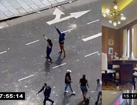 Cristina Fernández released a video of the attack on her office in Congress