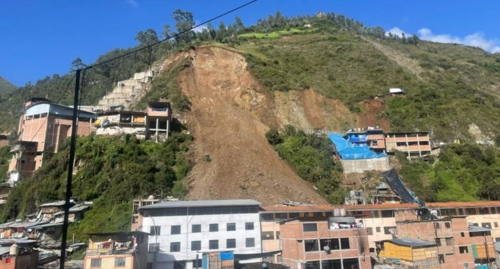 “Escape, save yourself”!: the desperate cry of neighbors when the landslide occurs in Pataz (VIDEO)