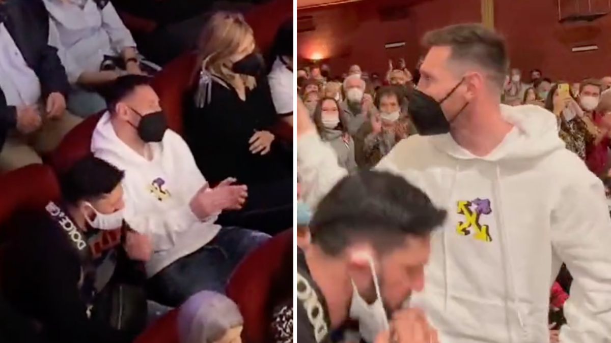 Messi goes to the theater in Argentina and everyone reacts like this: the public is spectacular