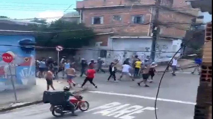 One dead and one injured after widespread brawl between fans in Brazil ...