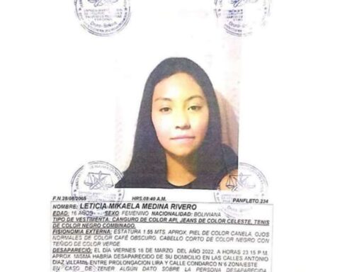 Oruro Prosecutor's Office orders arrest and red notice against a male accused of the disappearance of a teenager