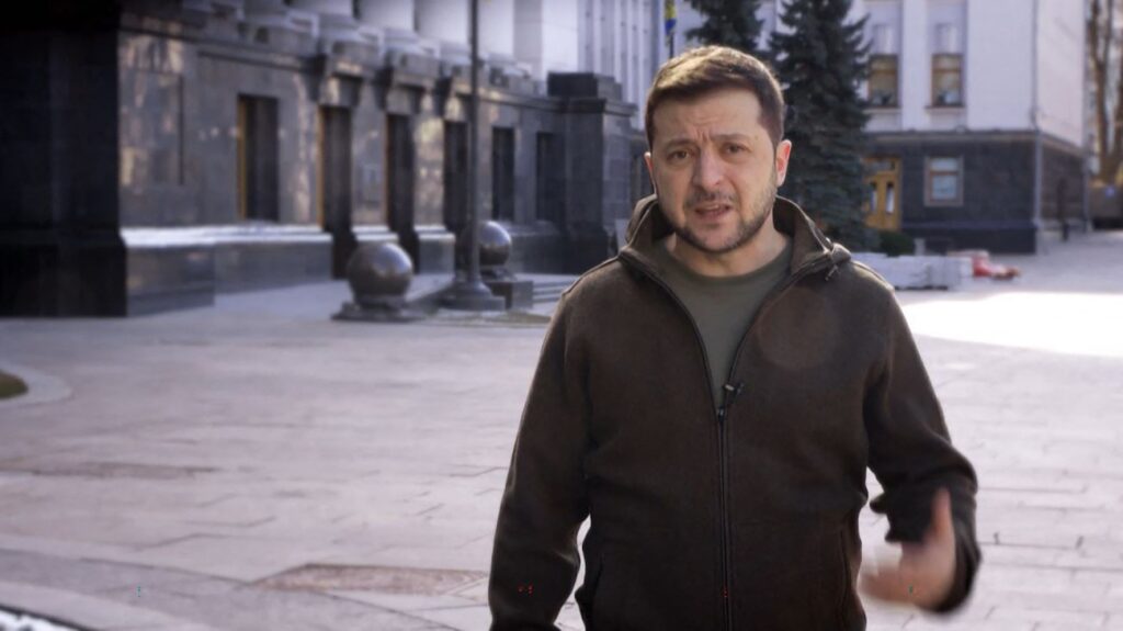 Russian invasion leaves "about 1,300" dead Ukrainian military: Zelensky