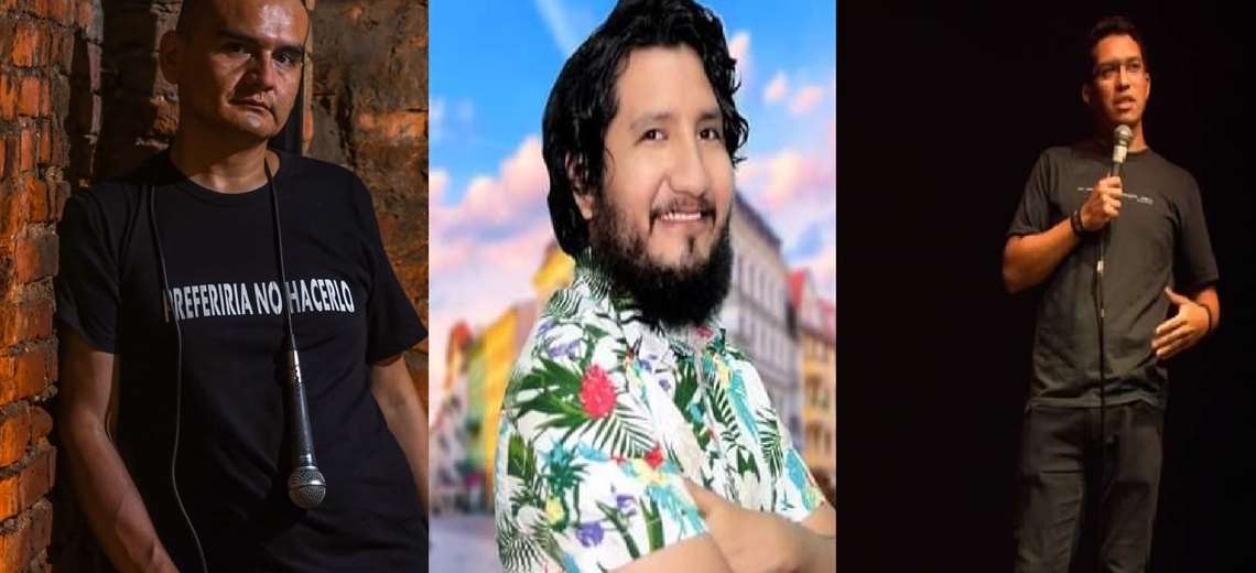 Saúl Montaño, Jhon Guerrero and Daniel Meave invite to a black humor show at La Tuja Comedy Club