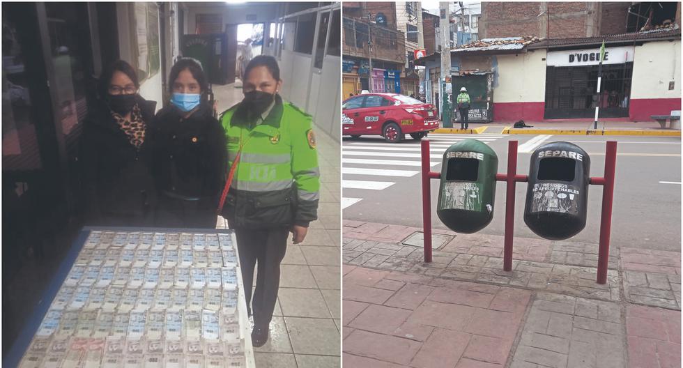 Student and police find S / 10 thousand near the garbage and put them in a safe place until the owner arrives