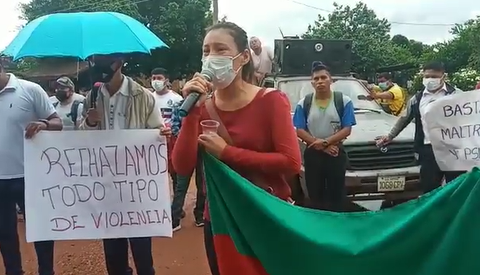 Teachers of San Matías marched to demand punishment against the aggressors of Professor Gladys Rojas