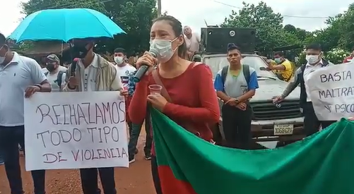 Teachers of San Matías marched to demand punishment against the aggressors of Professor Gladys Rojas