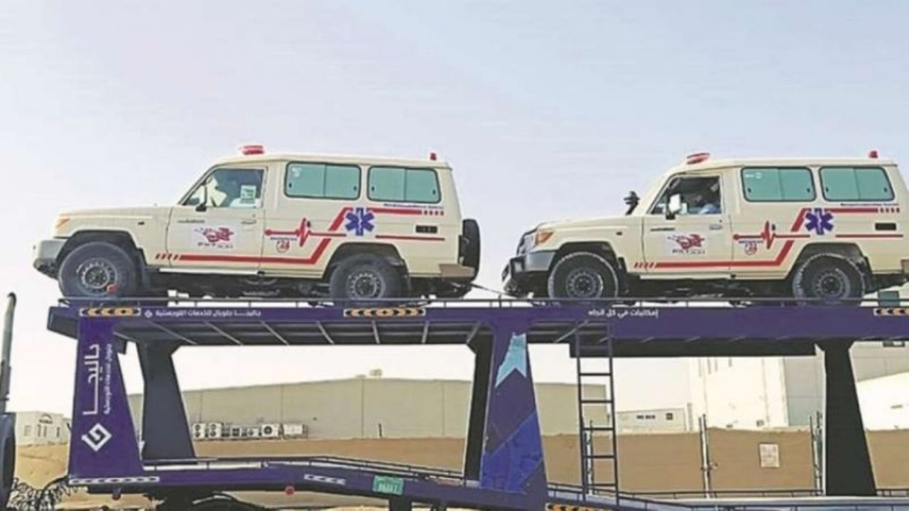 The 41 ambulances bought by Potosí arrive in Bolivia from the United Arab Emirates