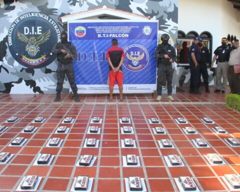 They seized 205 panels of cocaine in Falcón